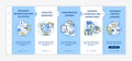 Business counseling stages onboarding vector template