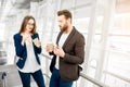 Business couple at the airport Royalty Free Stock Photo