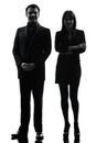 Business couple woman man silhouette