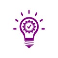 business creative idea solutions purple   icon Royalty Free Stock Photo