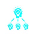 business creative idea solutions team cyan icon Royalty Free Stock Photo