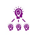 business creative idea solutions team purple icon Royalty Free Stock Photo