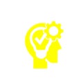 Business creative solutions yellow icon Royalty Free Stock Photo