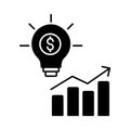 Business creativity growth Line Vector Icon easily modified