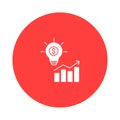 Business creativity growth Line Vector Icon easily modified