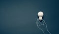 Business creativity and inspiration concepts with drawing hand holding lightbulb on dark background.motivation for success Royalty Free Stock Photo