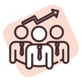 Business crisis menagement team, icon Royalty Free Stock Photo