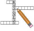 Business crossword Royalty Free Stock Photo