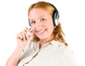 Business customer support operator woman smiling Royalty Free Stock Photo