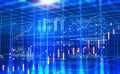 Business in cyberspace. Data analysis. Graphs and charts of the dynamics of development
