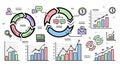 Business Cycle Infographic Data Analysis, Charts, Workflow Royalty Free Stock Photo