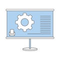 Business dashboard graph icon Vector