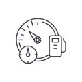 Business dashboard line icon concept. Business dashboard vector linear illustration, symbol, sign