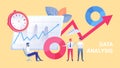 Business Data Analysis Team Flat Illustration