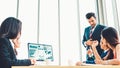 Business data dashboard analysis by ingenious computer software Royalty Free Stock Photo