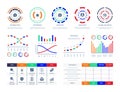 Business data graphs financial marketing charts dashboard infographic hud chart connection analysis illustration