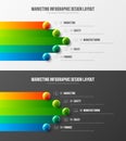 Business data visualization creative design vector illustration template. Amazing corporate statistics information screen infograp