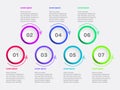 Business data visualization diagram. Timeline infographic icons vector template, milestone elements diagram process design. Royalty Free Stock Photo