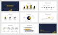 Business data visualization modern presentation template