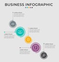 Business infographic with 5 steps