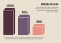 Business data visualization. Process chart. Abstract elements of graph, diagram with steps, options, parts or processes. Vector