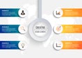 Business data visualization. Process chart. Abstract elements of graph, diagram with steps, options, parts or processes. Vector