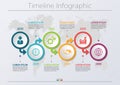 Business data visualization. timeline infographic icons designed for abstract background template with 6 options.