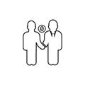 Business Deal Line Icon.