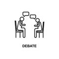 business debate icon. Element of conference with description icon for mobile concept and web apps. Outline business debate icon Royalty Free Stock Photo