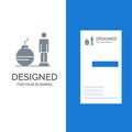 Business, Debt, Modern, Problem Grey Logo Design and Business Card Template