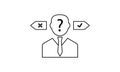 Business decision making confusion icon vector image