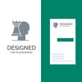 Business, Decisions, Modern, Strategic Grey Logo Design and Business Card Template