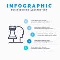 Business, Decisions, Modern, Strategic Line icon with 5 steps presentation infographics Background