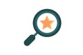 Search Star Rating Isolated Vector Illustration