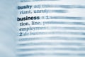 Business definition in close-up Royalty Free Stock Photo