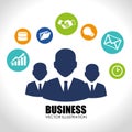 Business design over white backgroundvector illustration Royalty Free Stock Photo