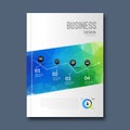 Business design template. Cover brochure book flyer magazine layout Royalty Free Stock Photo