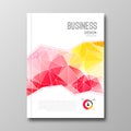 Business design template. Cover brochure book flyer magazine layout mockup geometric, vector illustration Royalty Free Stock Photo