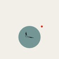 Business detail and concentration vector concept. Symbol of focus, strategy, planning. Minimal illustration.