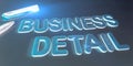 business detail word written on english language with blue abstract background Royalty Free Stock Photo