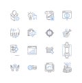 Business Development line icons collection. Strategy, Nerking, Growth, Sales, Innovation, Opportunity, Partnership