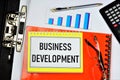 Business development is a profit-making activity, a Planning strategy for achieving a sustainable competitive advantage and Royalty Free Stock Photo