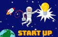 Business Development, Startup Launch Illustration Royalty Free Stock Photo