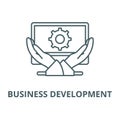 Business development vector line icon, linear concept, outline sign, symbol Royalty Free Stock Photo