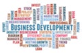 Business Development word cloud concept Royalty Free Stock Photo