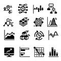 Business diagram and graph icons set