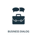 Business Dialog icon from reputation management collection. Simple line element Business Dialog symbol for templates