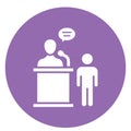 Business discussion, convention . Vector icon which can easily modify or edit