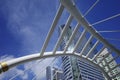 Business district area. Bangkok skywalk near BTS Chong Nonsi, Bangkok Thailand Royalty Free Stock Photo