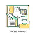 Business document concept Royalty Free Stock Photo